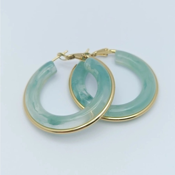 Ocean Swirl Hoops - Picture 5 of 7